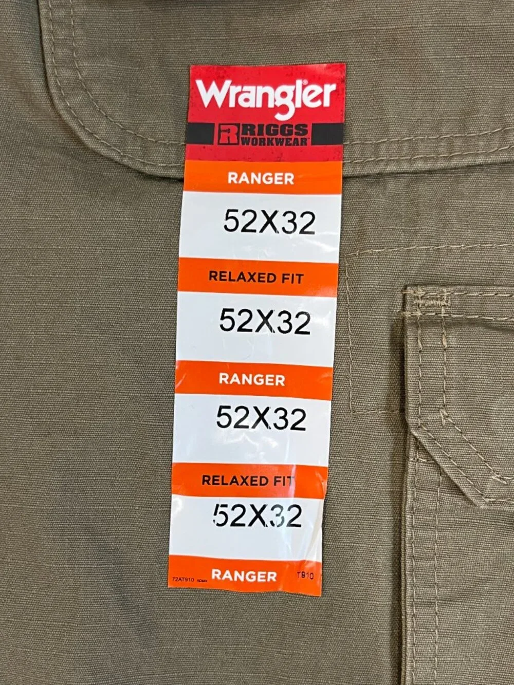 Wrangler Riggs Workwear Men's Ripstop Ranger Cargo Pants 52 X 32